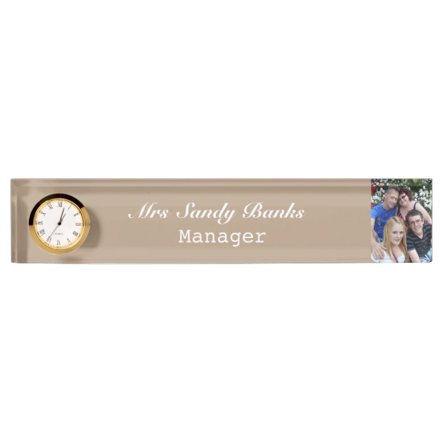 Plaque d'identification élégante de Cuctomizable (Devant)