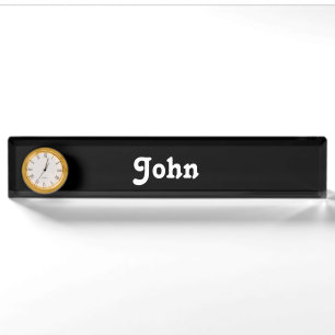 Plaque d'identification John de bureau