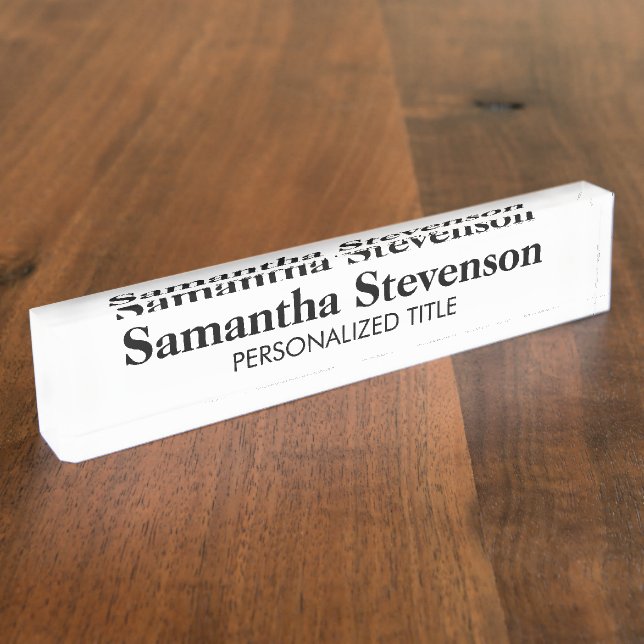 Plaque d'identification personnalisée de bureau (Taille)