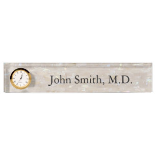 Plaque d'identification personnalisée par nacre