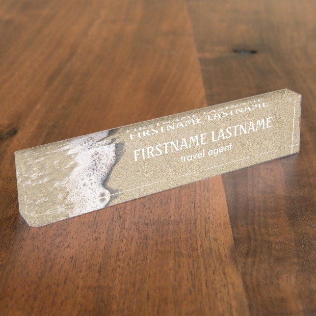 Plaque d'identification personnalisée Plage Shore (Taille)