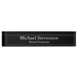 Plaque d'identification unique Black Elegant Denta