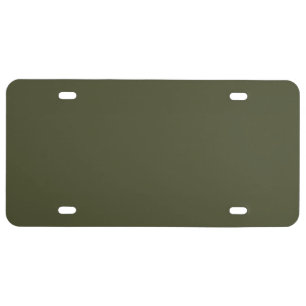 Plaque D'immatriculation Armée verte