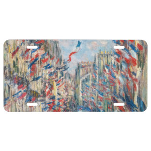 Plaque D'immatriculation Claude Monet - La Rue Montorgueil - Paris