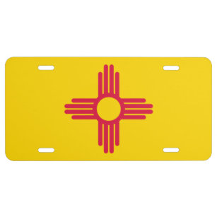 Plaque D'immatriculation Drapeau du Nouveau-Mexique