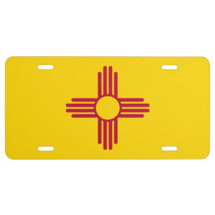 Plaque D'immatriculation Flag du Nouveau-Mexique