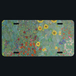 Plaque D'immatriculation Gustav Klimt - Jardin de campagne avec tournesols<br><div class="desc">Jardin de campagne avec des tournesols / Jardin de ferme avec des tournesols - Gustav Klimt en 1905-1906</div>