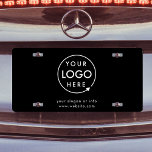 Plaque D'immatriculation Logo d'entreprise | Marque moderne Black Professio<br><div class="desc">Un simple modèle de plaque d'immatriculation de voiture d'affaires noir sur mesure dans un style moderne minimaliste qui peut être facilement mis à jour avec le logo et les détails de votre entreprise.</div>