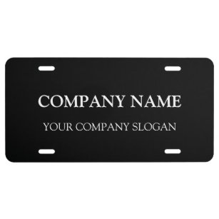 Plaque D'immatriculation Nom de l'entreprise personnalisée Slogan Professio