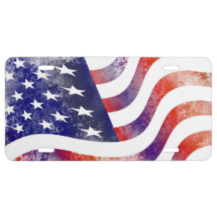 Plaque D'immatriculation Plaque minéralogique de drapeau des Etats-Unis