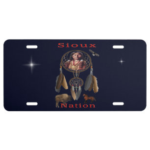 Plaque D'immatriculation Sioux Indain