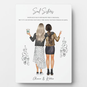 Plaque d'impression de Noël du meilleur ami custom