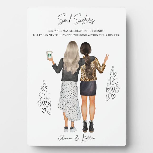 Plaque d'impression de Noël du meilleur ami custom (Devant)