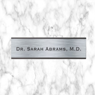 Plaque d'indication du nom de la porte du docteur