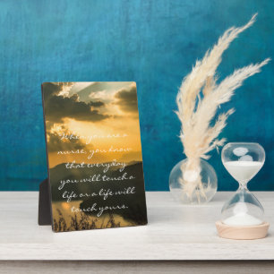 Plaque d'infirmière avec devis inspirant