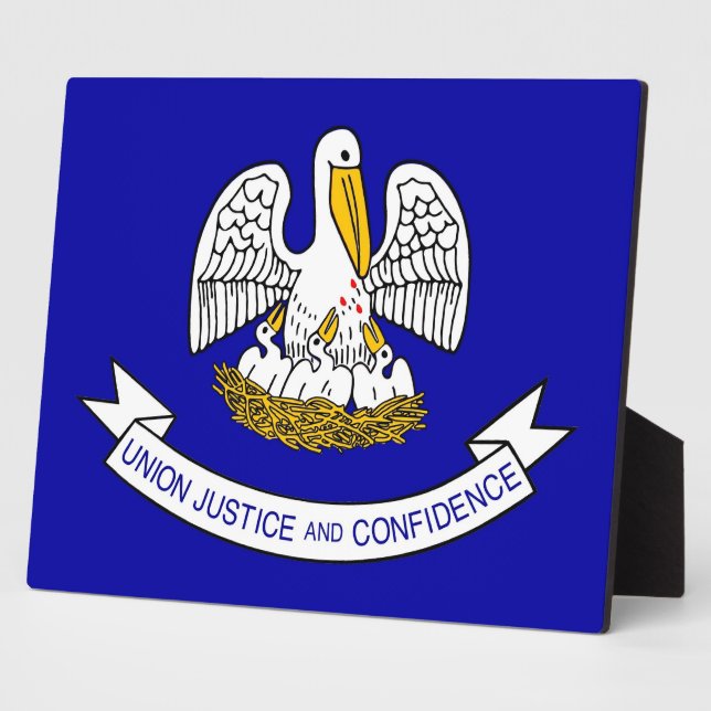 Plaque drapeau de l'État de Louisiane (Côté)