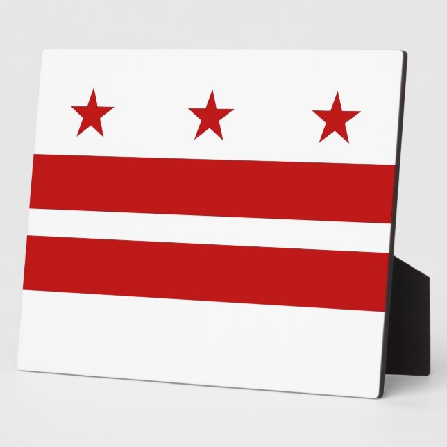 Plaque drapeau de l'État de Washington DC (Côté)