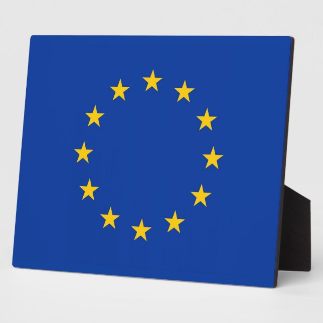 Plaque Drapeau De L'Union Européenne (Côté)