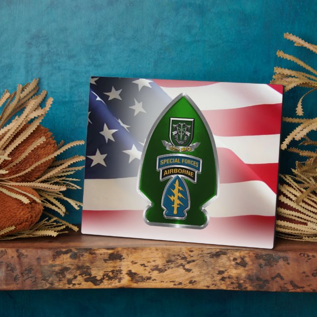 Plaque du 10e Groupe des forces spéciales (AIRBORN (Côté)