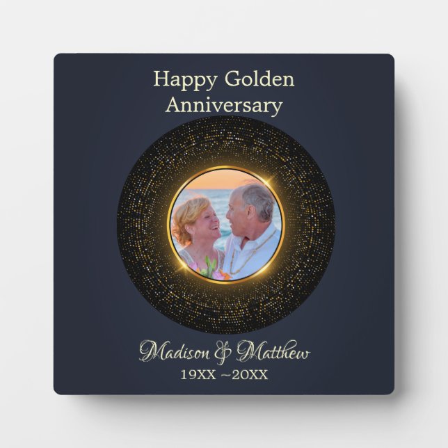 Plaque du 50e anniversaire de la photo personnalis (Devant)
