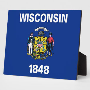 Plaque du drapeau de l'État du Wisconsin