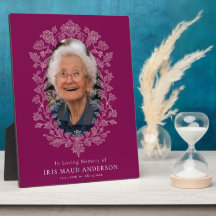 Plaque florale élégante en souvenir