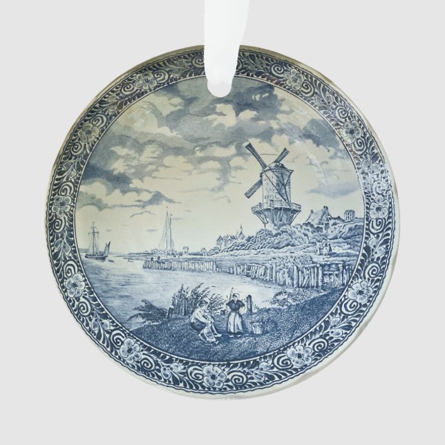 Plaque hollandaise Blue Delft (devant)