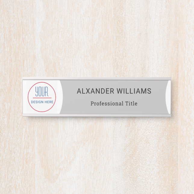 Plaque interchangeable de nom de porte de bureau a (Devant)
