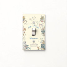 Couvre interrupteur de nurserie vintage Peter Rabb
