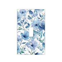 Jardin Floral Aquarelle Botanique Bleu