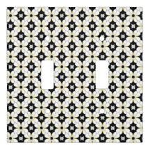 Motif floral avec fleur blanche et jaune