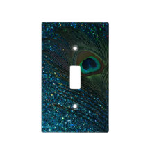 Plume scintillante de paon d'Aqua