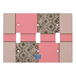 Plaque Interrupteur De Lumière Triple Toggle(Peach LED S.C.C.)RFPMDesigns ©️ 2023