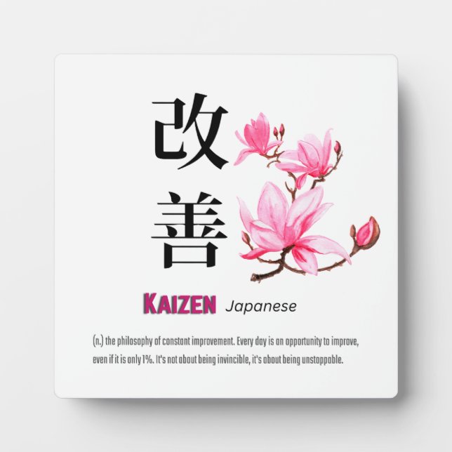 Plaque japonaise Kaizen (Devant)