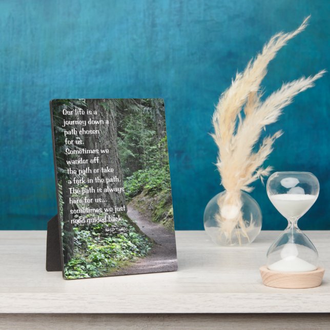 Plaque Le chemin de la vie sur un parcours choisi  (Côté)