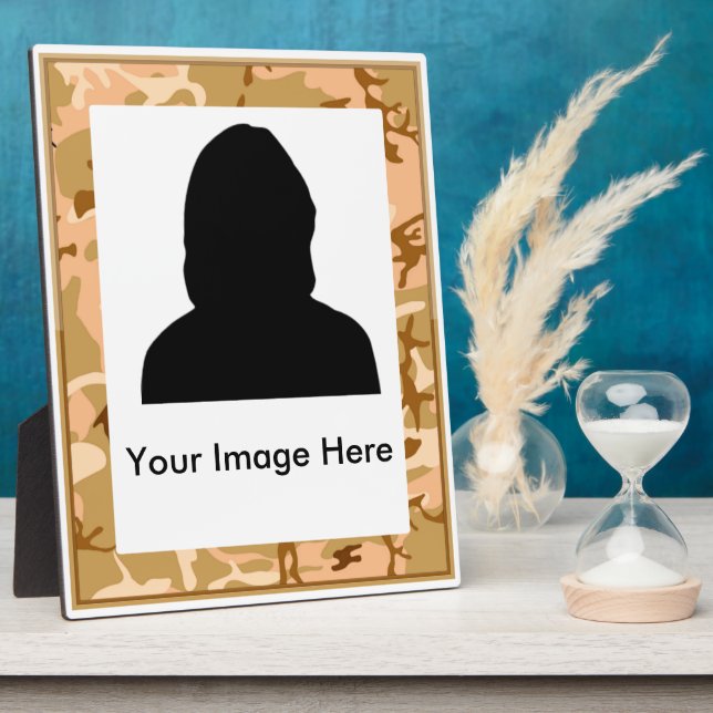 Plaque militaire commémorative de sable du désert (Côté)