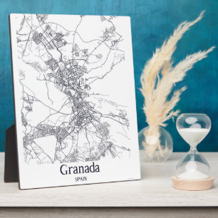 Plaque miniature Granada City Map