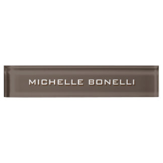 Plaque minimaliste Brown moderne