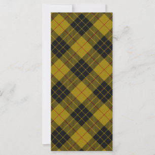 Plaque noire jaune tartan MacLeod