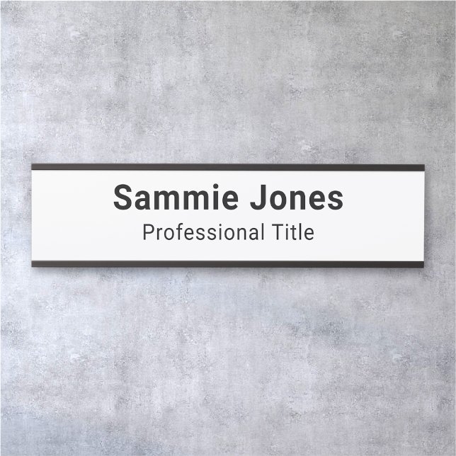 Plaque nominative adhésive 2x8 pour porte de burea (MISOOK Door Name Plate with Job Title)