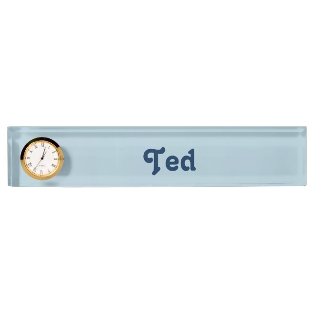 Plaque nominative de bureau Ted (Devant)