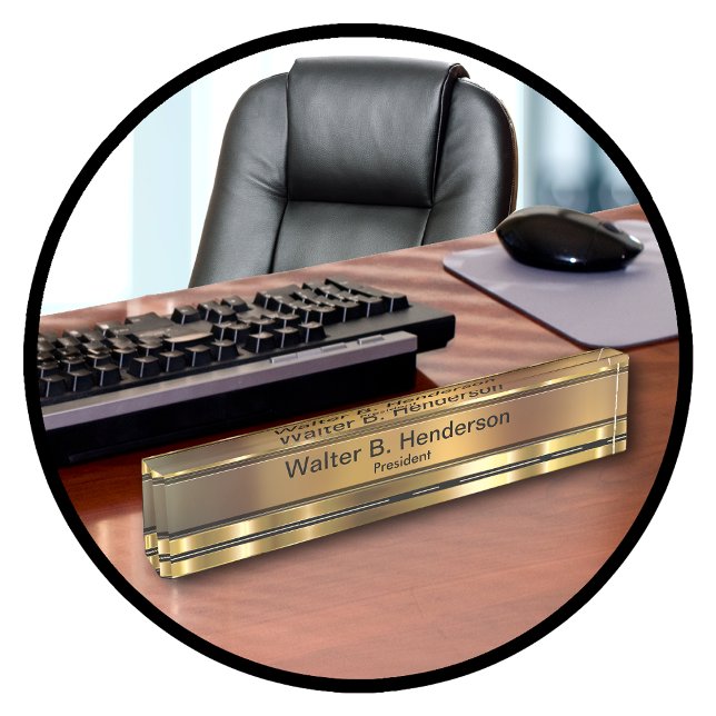 Plaque nominative de luxe pour cadre (Créateur téléchargé)