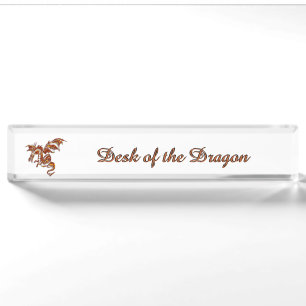 Plaque nominative du dragon de flamme volante
