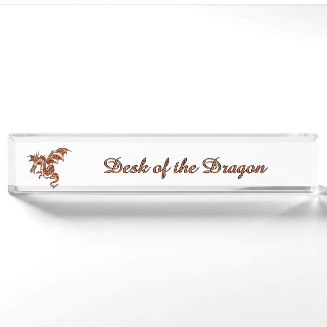 Plaque nominative du dragon de flamme volante (Devant)