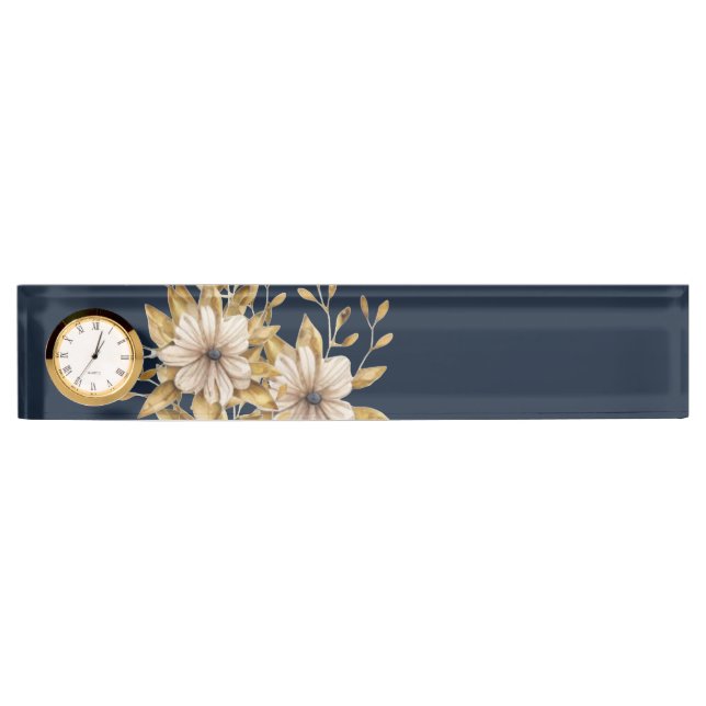 Plaque nominative fleur sauvage florale pour burea (Devant)