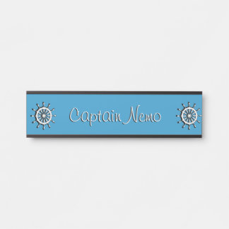 Plaque nominative - Nom avec roues de navire