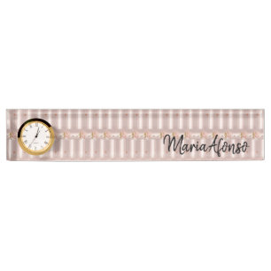 Plaque nominative Rose rose paillettes