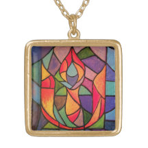 Collier flamboyant d'art de calice d'UU