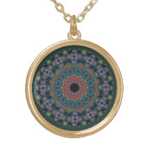Mars Birthstone Bloodstone Mandala Collier