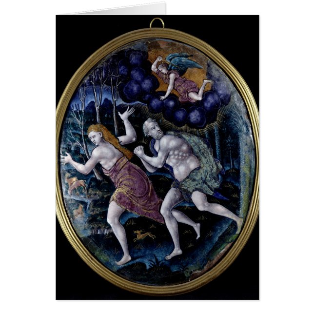 Plaque ovale représentant Adam et Eve (Devant)